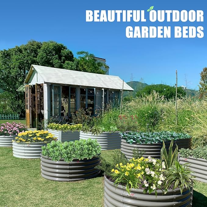 A ANLEOLIFE 4-Pack 6X3X2ft & 8X4X2ft Deep Root Galvanized Raised Garden Beds - Image 6