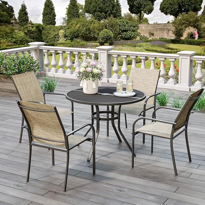 AECOJOY 5 Piece Patio Table and Chair Set - Image 8