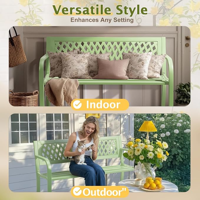 Outvita Outdoor Bench, Patio Bench - Image 8
