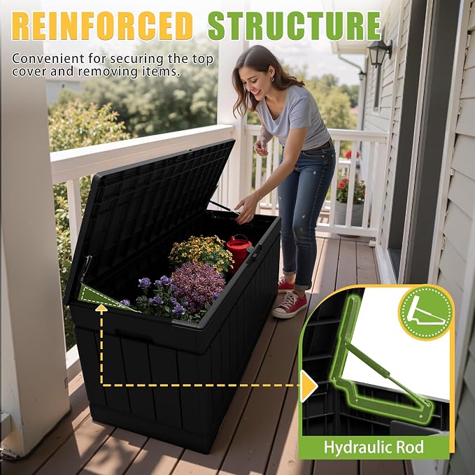 Greesum Outdoor Storage Box 82 Gallon Storage Bin - Image 5