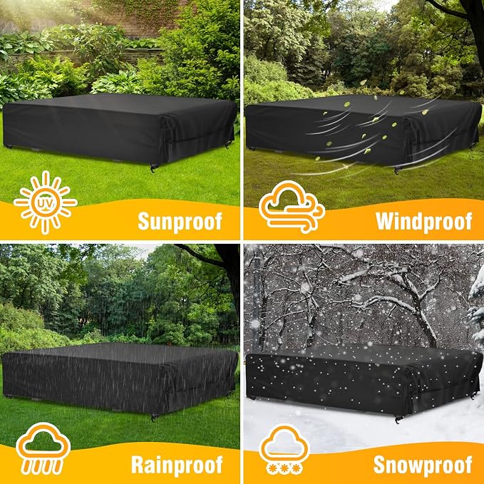 elway Patio Furniture Cover Waterproof Outdoor Sectional Sofa Set Covers - Image 6