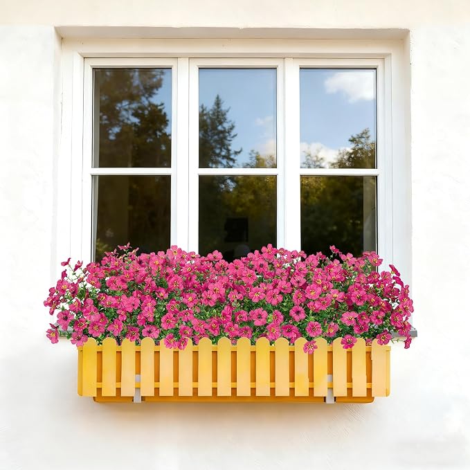 Bassion Artificial Flowers for Outdoors, 24 Bundles UV Resistant Fake Flowers - Image 7