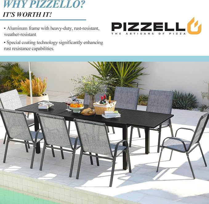 Outdoor Expandable Dining Table 71"-106" Aluminum Patio Dinner Table - Image 3