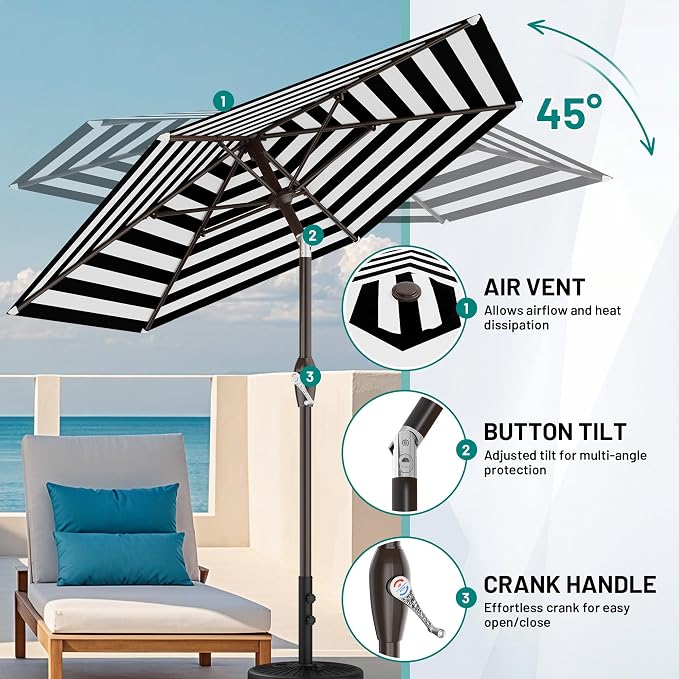 AreShark 7.5FT Patio Umbrella Table Market Umbrella - Image 6