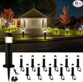12 Pack Low Voltage Landscape Pathway Lights Wired, Outdoor Modern 12V LED by MOON-DE-AGE