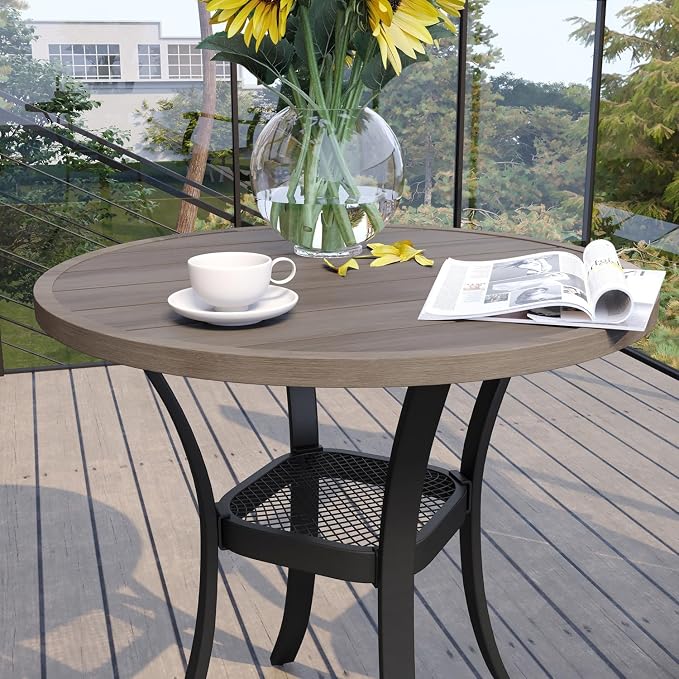VICLLAX 27.5" Outdoor Round Patio Table - Image 7