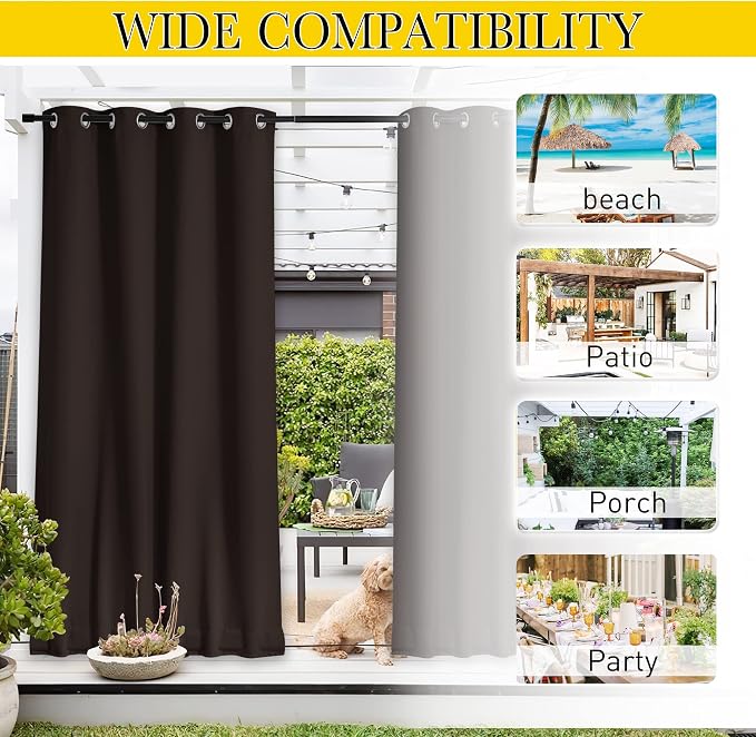 NICETOWN 2 Panels Weighted Blackout Curtains - Image 6