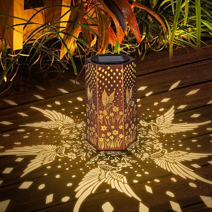 2 Pack Hummingbird Solar Lanterns Outdoor Waterproof - Image 6