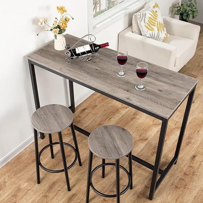 HOOBRO Bar Stools, Kitchen Round Height Stools - Image 2