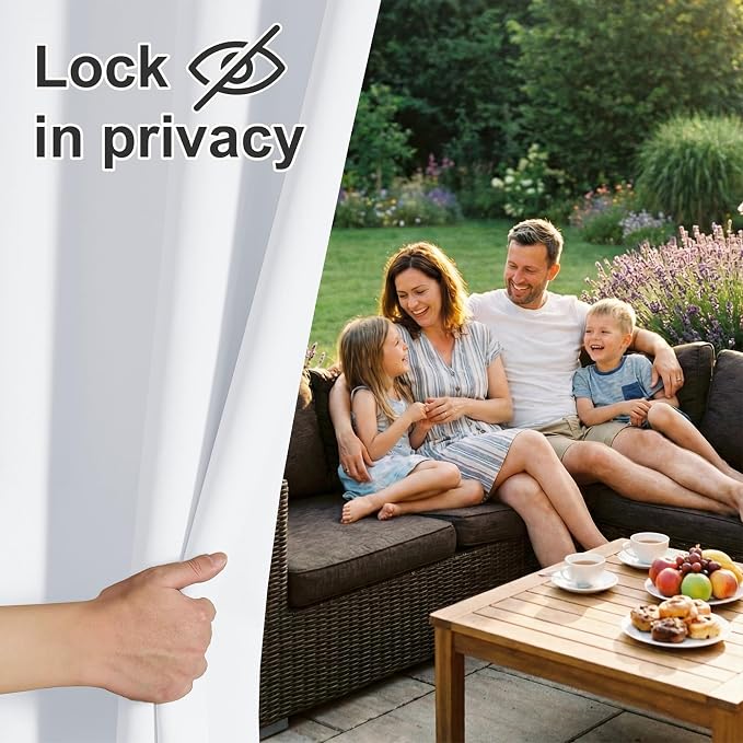 RYB HOME Outdoor Patio Curtains - Image 3