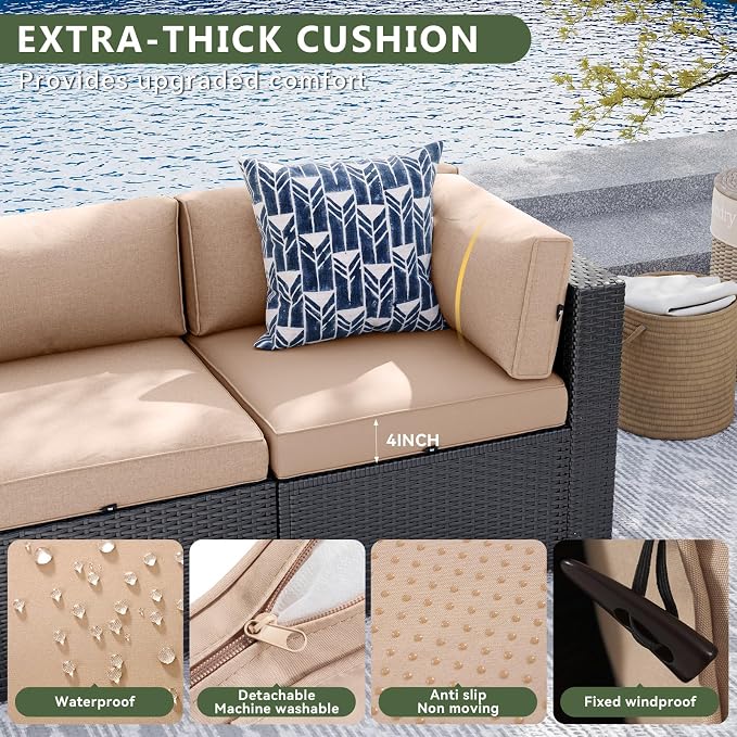 Aoxun 8 Piece Patio Furniture Set - Image 4