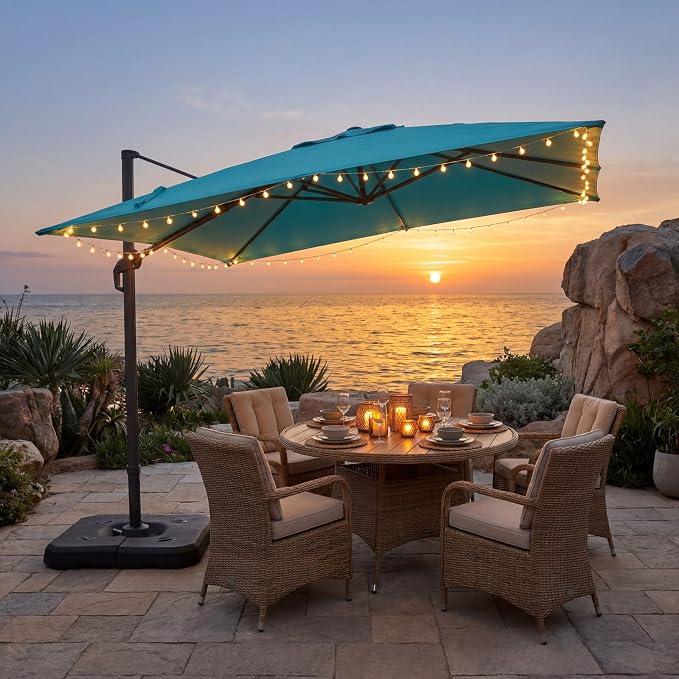 HOTEEL10x10ft Patio Umbrella Cantilever Umbrellas - Image 2