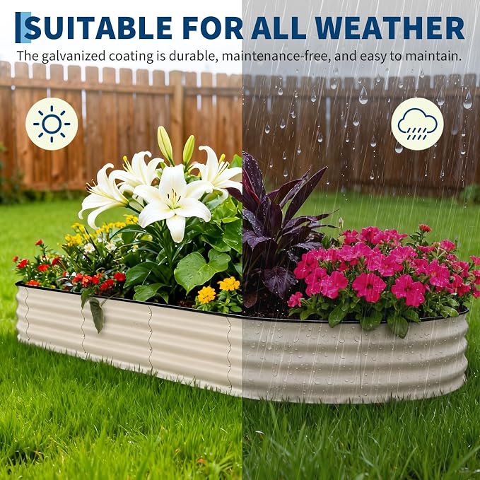 Garvee Galvanized Raised Garden Bed Outdoor, Rust-Resistant Raised Garden Beds - Image 8