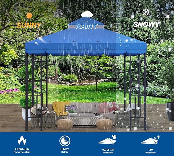 10x10 Canopy Replacement Top Double Tiered Gazebo Cover - Image 3