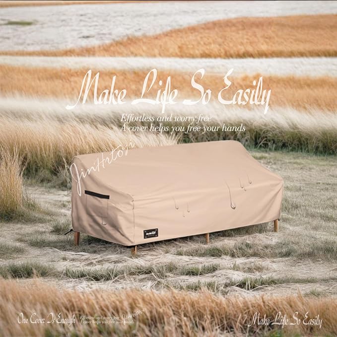 3-Seater Outdoor Couch Cover, 85Wx38Dx35H inches Outdoor Furniture Covers - Image 6