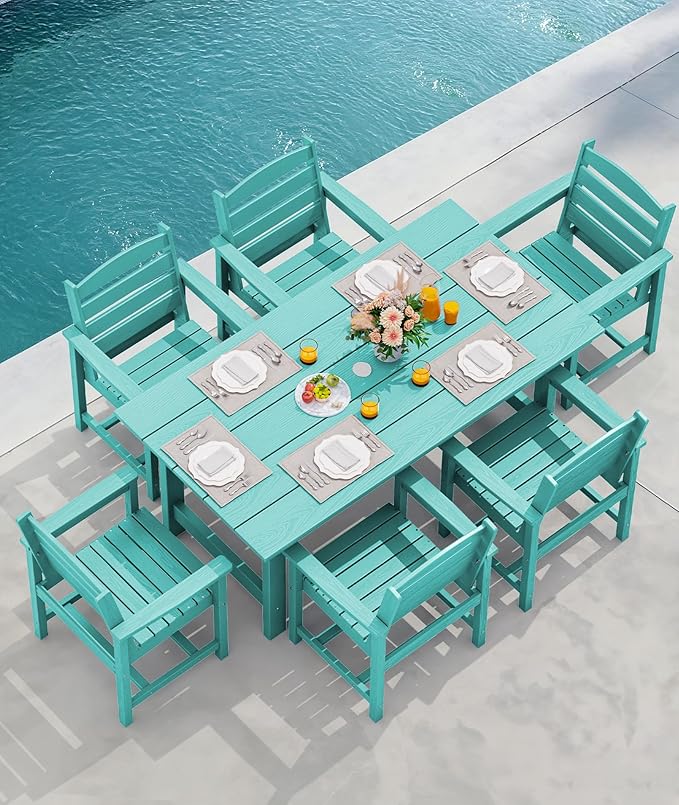 SERWALL 6-Person Outdoor Dining Table - Image 7