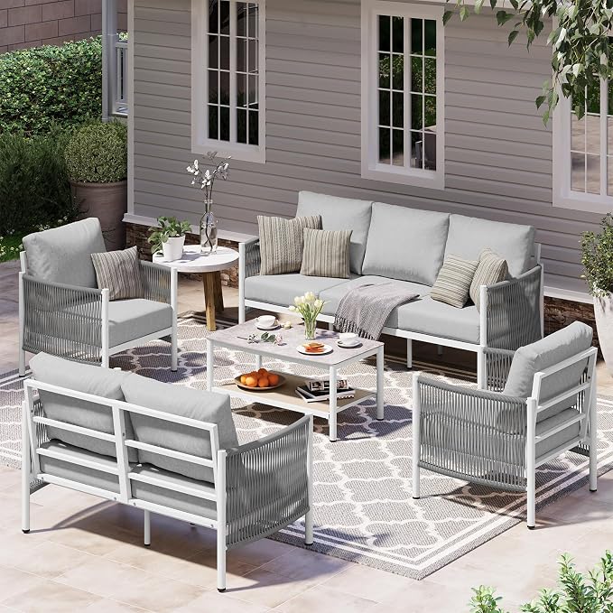 Aluminum Outdoor Patio Furniture Set by Oasbira