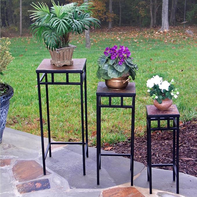 Zhongma Set of 3 Metal Plant Stand - Image 2