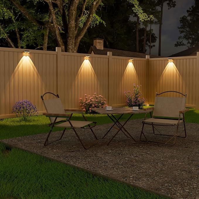 NIORSUN Solar Fence Lights, 12 Pack Solars Deck Light, Warm White Color - Image 2