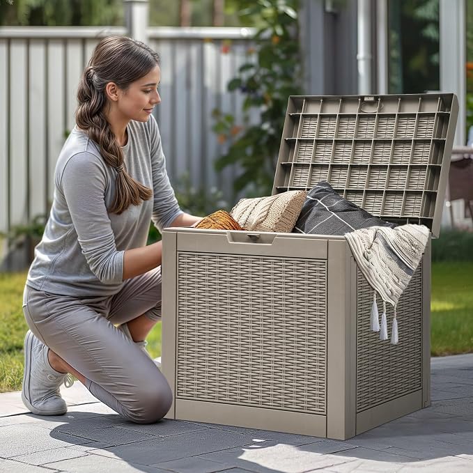YITAHOME 32 Gallon Deck Box, Resin Storage - Image 5