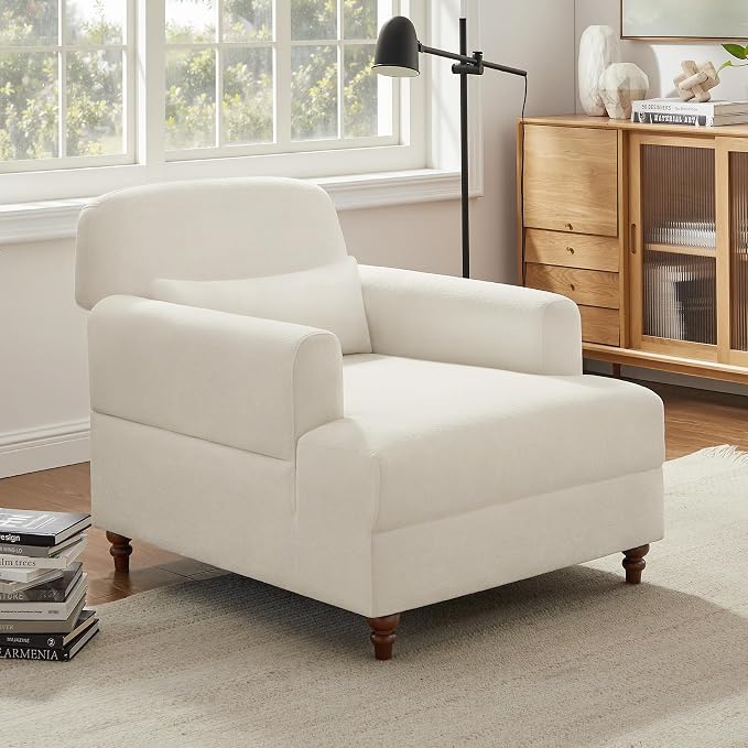 Oversized Chaise Lounge Accent Chair, Cloud Fluffy Chaise Sofa Recliner by VANOMi