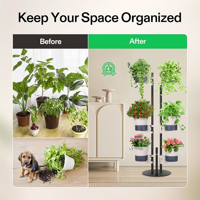 VIVOSUN Metal Plant Stand, 6-Tier Tall Vertical Planter Tower - Image 5