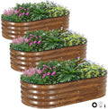 INNO STAGE 3Pcs Galvanized Raised Garden Bed Kit, Outdoor Metal Raised Garden by INNOSTAGE