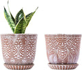Gepege 6 Inch Beaded Ceramic Planter Set of 2 by Gepege