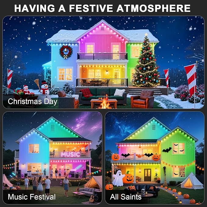 150FT Permanent Outdoor RGB Lights - Image 5