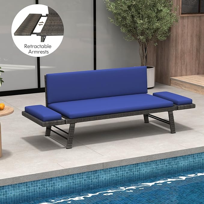Tangkula Outdoor Convertible Sofa Daybed - Image 9