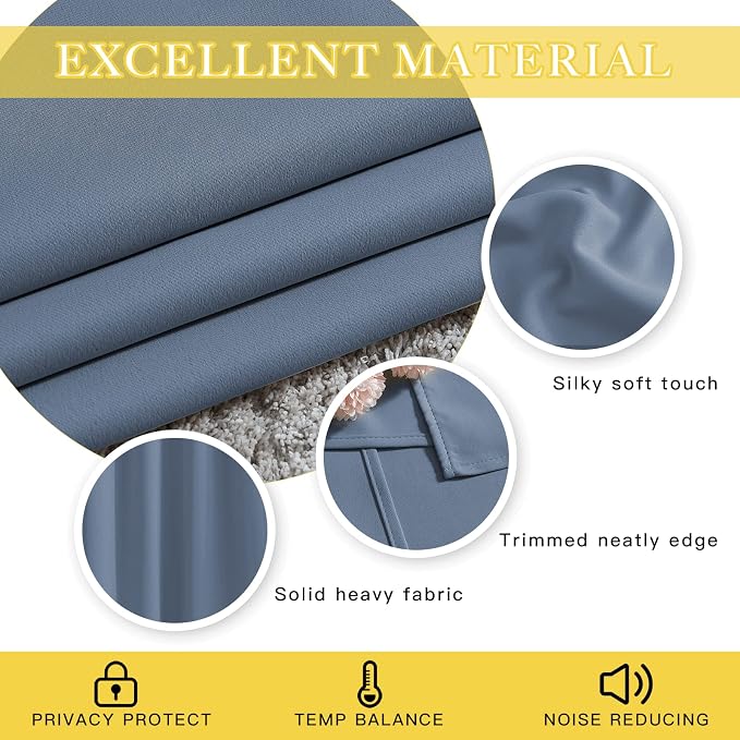 NICETOWN Patio Door Curtain for Sliding Glass Door, Thermal Insulated Blackout - Image 6