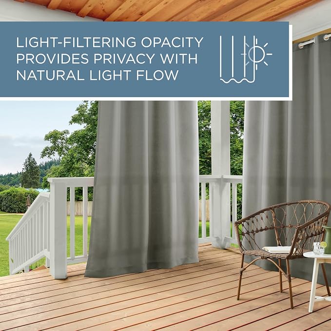 TOWN & COUNTRY BASICS Cabana Solid Heavyweight Indoor Outdoor Curtains - Image 8