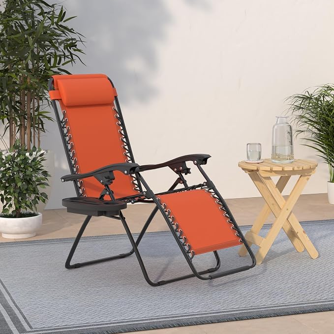 Best Choice Products Set of 2 Adjustable Steel Mesh Zero Gravity Lounge Chair - Image 2