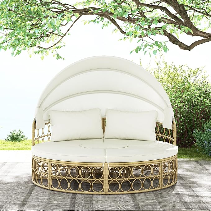 Tangkula Outdoor Patio Round Daybed - Image 9