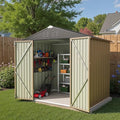 Greesum 8×6FT Outdoor Storage Shed, Metal Patio Storaged Sheds by BuynowfromGreesum