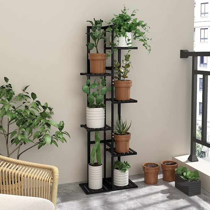 Laiensia Bamboo Plant Stand Rack 6 Tier, Indoor&Outdoor Planter Display Shelves - Image 4