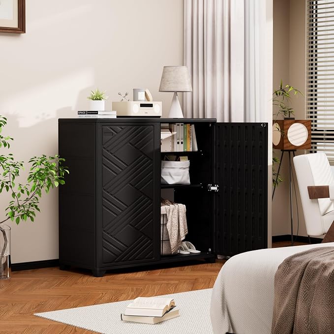 Outdoor/Indoor Storage Box, Resin and Plastic Storage Cabinet Waterproof - Image 4