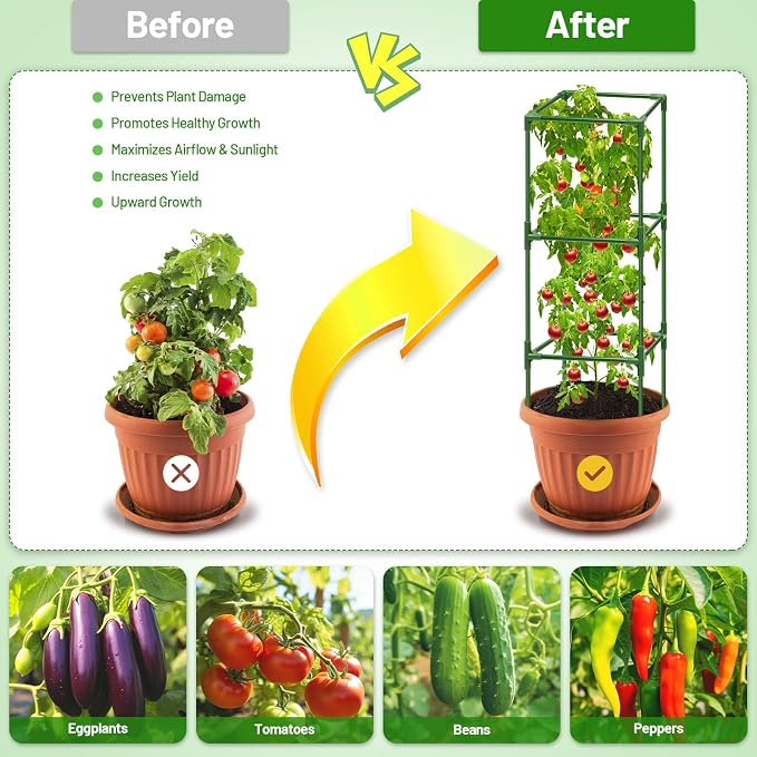 Legigo 6 Pack Square Tomato Cages - Image 3