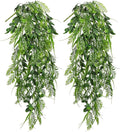 Hollyone 2pcs Artificial Hanging Plant 36" Faux Ferns Artificial Plastic by Hollyone