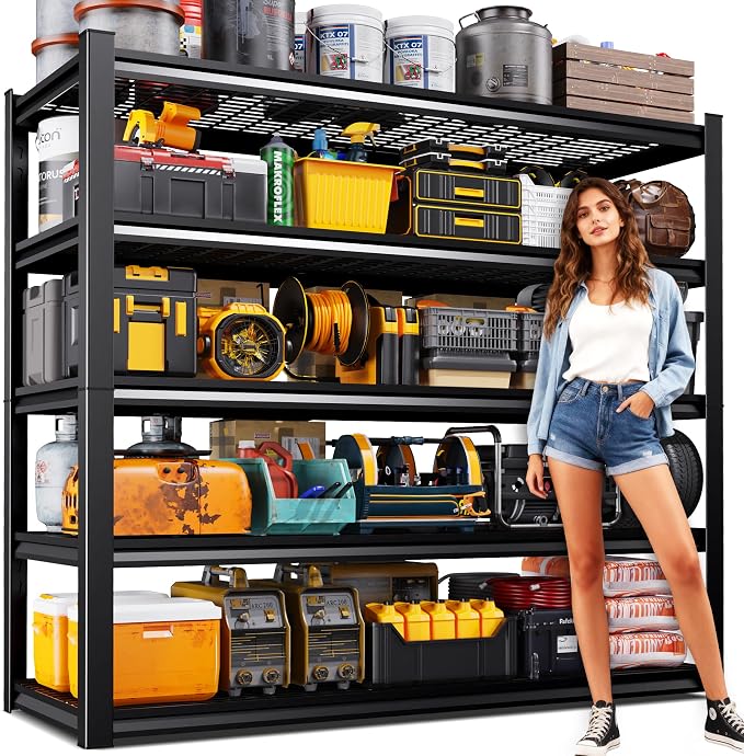 72" H Garage Shelving Heavy Duty Storage Shelves, Adjustable Metal Shelving Unit by Unknown