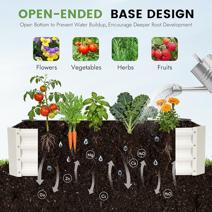 INNO STAGE 2Pcs Galvanized Raised Garden Bed Kit, Rust-Resistant & Easy Assembly - Image 6