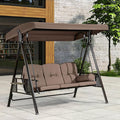 PURPLE LEAF 3-Seat Deluxe Outdoor Patio Porch Swing by PURPLELEAF