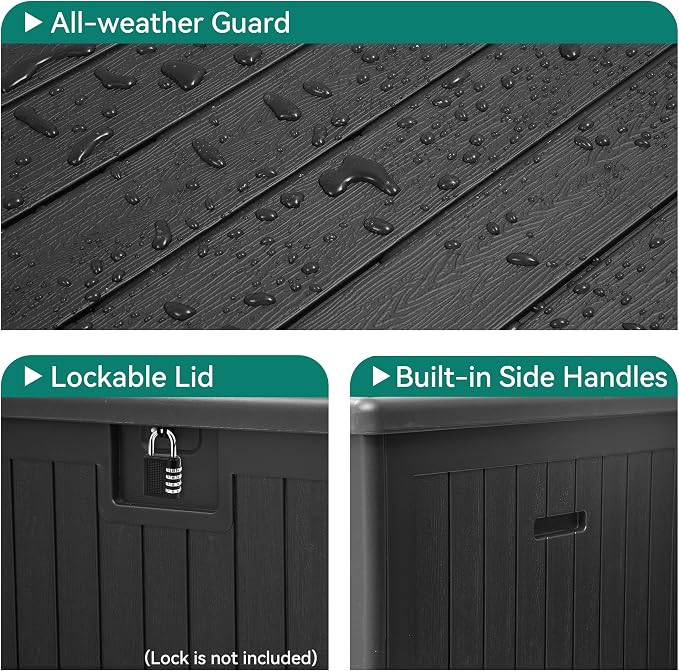 YITAHOME XXL 230 Gallon Large Deck Box, Outdoor Storage - Image 7
