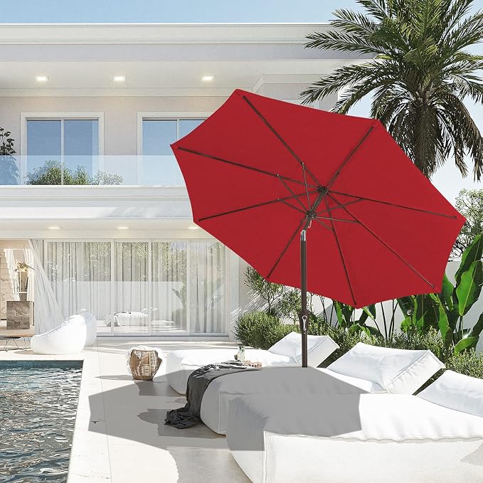 JEAREY 9FT Outdoor Patio Umbrella Outdoor Table Umbrella - Image 4
