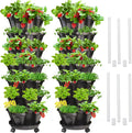 Strawberry Vertical Planter 2 Pack, 7 Tiered Stacking Garden Tower, Stackable by Tectsia