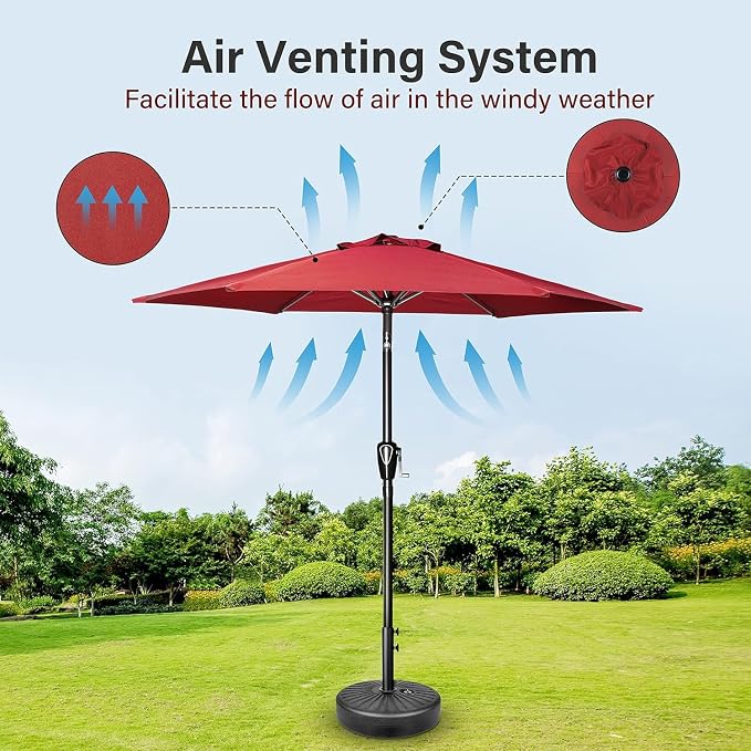 Simple Deluxe 9' Patio Umbrella Outdoor Table Market Yard Umbrella - Image 5