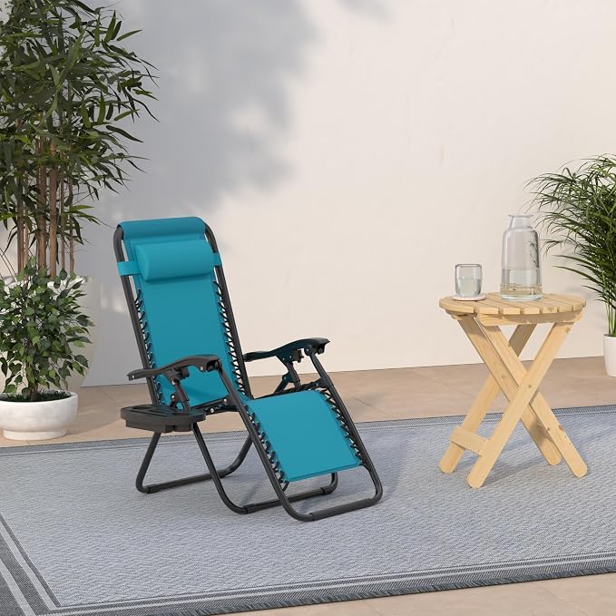 Best Choice Products Set of 2 Adjustable Steel Mesh Zero Gravity Lounge Chair - Image 2