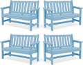 SERWALL Outdoor Bench, HDPE Outdoor Benches Weatherproof, 2-Person Garden Bench by SERWALL