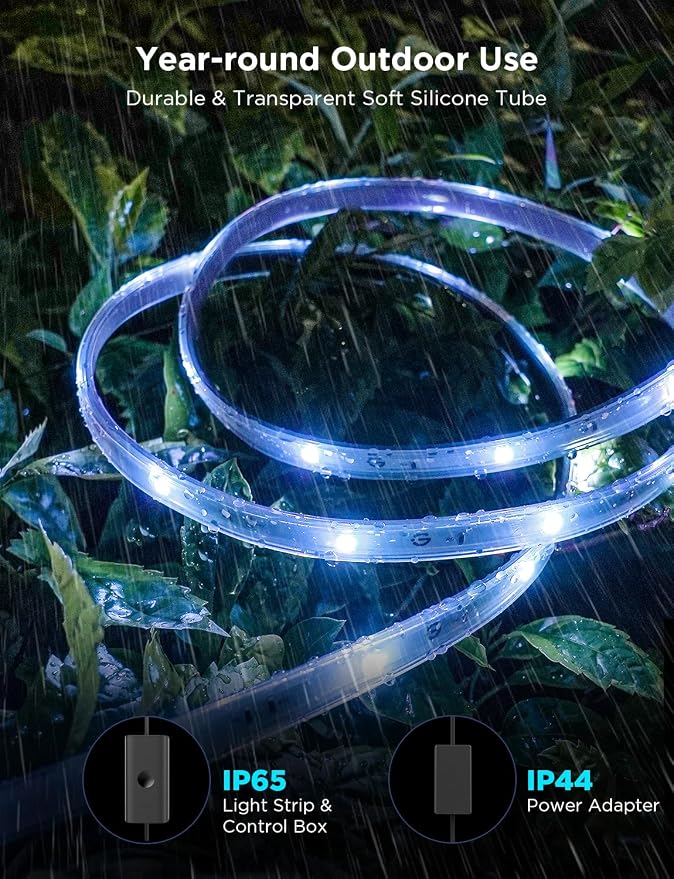 Govee Outdoor LED Strip Lights, 98.4ft Smart Outdoor Lights Work - Image 5