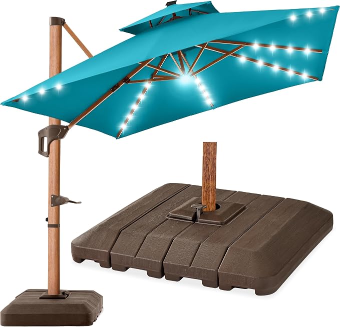 Best Choice Products 10ft Square Cantilever Patio Umbrella w/Base Included by BestChoiceProducts